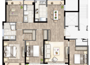 明月兰庭约143m²B户型