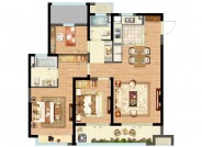 铂珺花园高层115m²户型